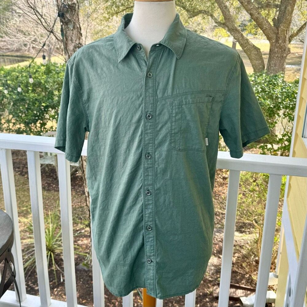 Outdoor Research Weisse Short Sleeve Button Up Shirt. Olive Green. Size XL.